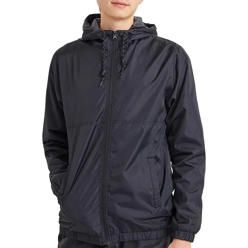 DINOGREY Mens Waterproof Windbreaker Rain Jacket Lightweight Hooded Raincoat (S)